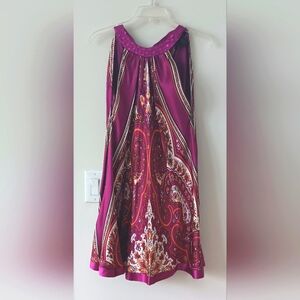 ARDEN B Silk Paisley Trapeze Dress - Size M